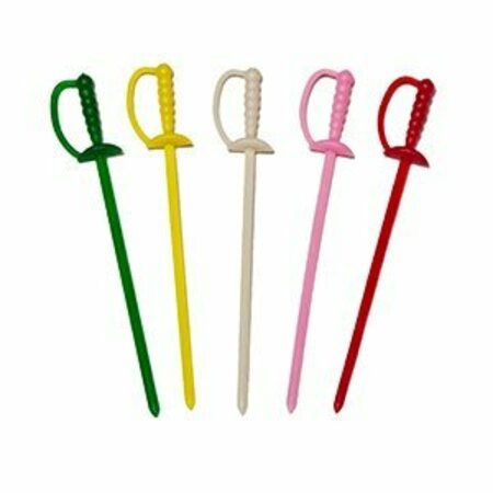 AMERICAREROYAL AmerCareRoyal Plastic Sword Pick Assorted Colors 3.25 in., 1000PK RP147